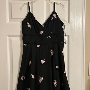 Elegant Black Floral Dress